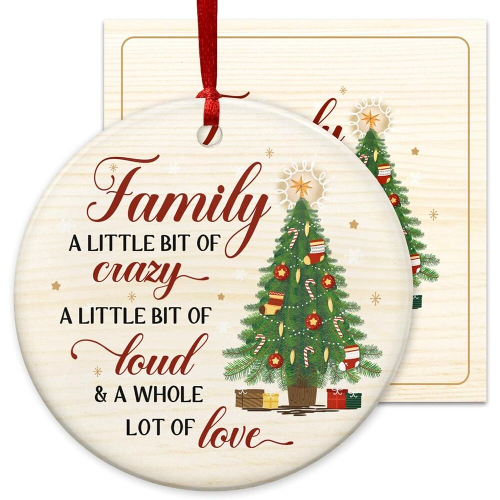 Christmas Ornament Gifts For Women Men - Ceramic Christmas Ornaments 2025 With C